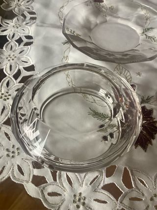 Formaggiera vintage in cristallo