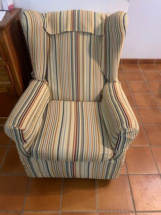 Pareja de sillones de tela