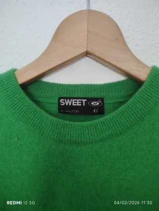 Jersey Sweet verde lana unisex talla talla 6 , 78
