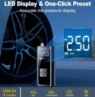 Inflador Portátil Compresor Aire Coche