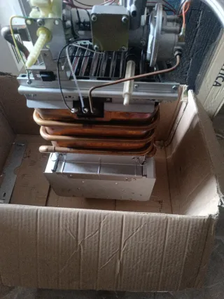 Calentador de gas cobre y plata