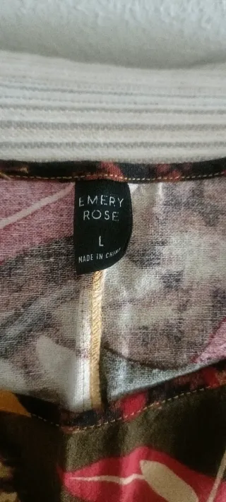 Vestido estampado hojas marrón talla L