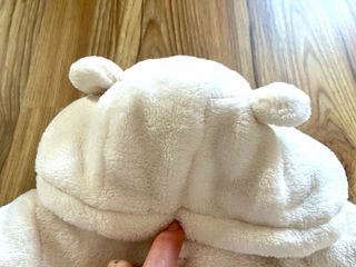 Mono abrigo bebé blanco