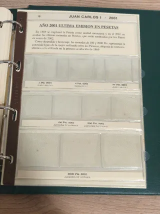 Álbum Monedas Juan Carlos I PRONUMAS 1993-2001