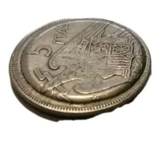 5 Pesetas 1957 Error Doble Acuñación