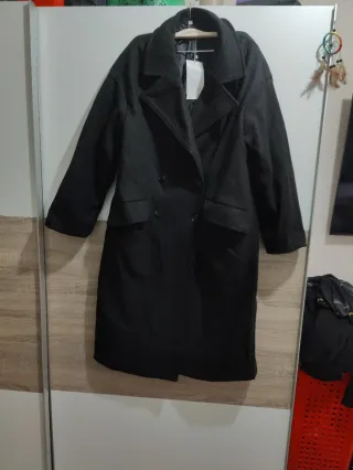 Gabardina negra mujer