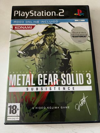 Metal Gear Solid 3 Subsistence PS2 Edición Especia