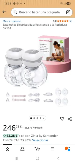 2 Sacaleches Eléctricos BPA Free