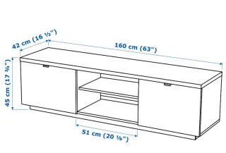 Mueble soporte tv con almacenaje Byäs de ikea.