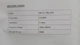 Audibax PR-52 Negro 2 x 100W Altavoces Pareja