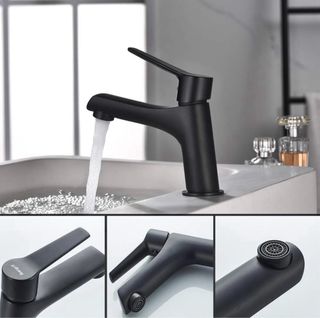 Grifo Lavabo Negro IbergriF