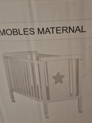 Cuna 120x60 Blanca Nieve con estrella