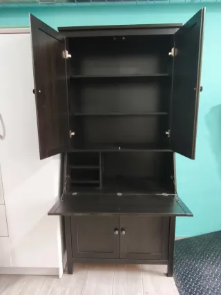 Mueble escritorio madera negro