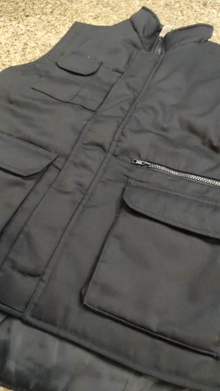 Chaleco laboral trabajo acolchado marino Talla S