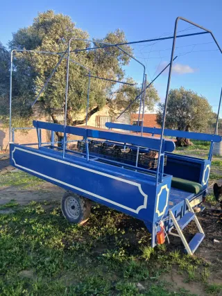 Remolque jardinera azul