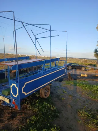 Remolque jardinera azul