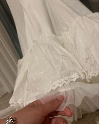 Vestido Flamenca Blanco con Volantes