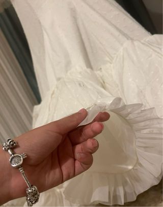 Vestido Flamenca Blanco con Volantes