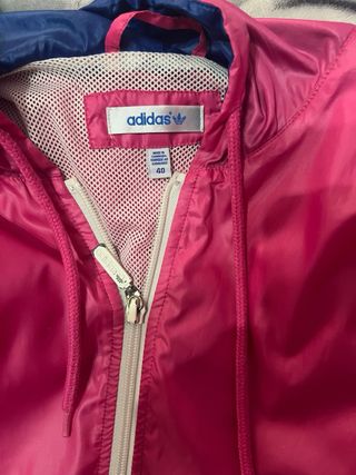Chaqueta Adidas Original Rosa y Blanca