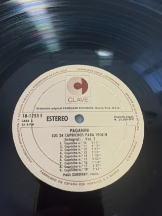 2 Vinilos PAGANINI Violin Integral 1971