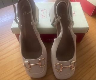 Mocasines destalonados beige T.40