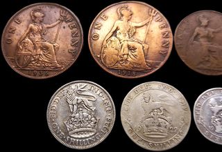 10 Monedas Bronce y Plata Reino Unido Jorge V