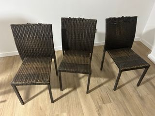 Mesa Comedor Exterior 160x90cm + 3 Sillas