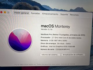 MacBook Pro 2015 Plata