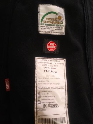 CHAQUETA CORTAVIENTO AZUL MARINO  ARMADA ESPAÑOLA