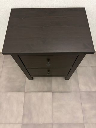 2 Mesitas de Noche Ikea Madera Oscura
