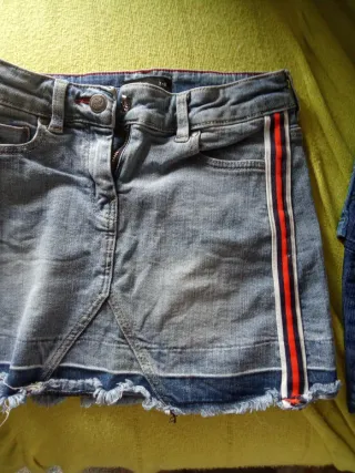Pantalones, minifaldas niña marrones, vaqueros  y