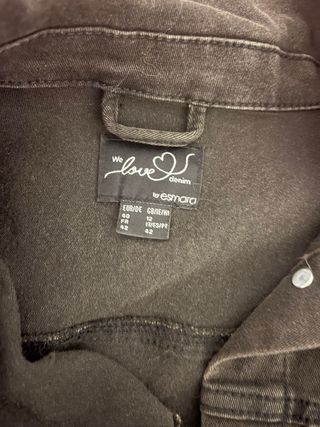 Chaqueta vaquera negra mujer talla 40