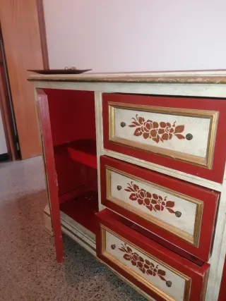 Mueble recibidor madera años 60