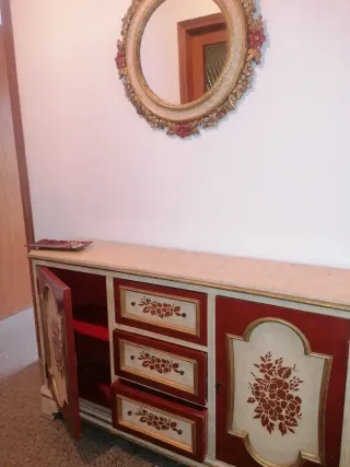 Mueble recibidor madera años 60