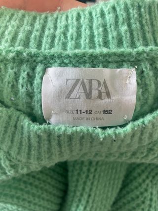 Jersey Zara Mujer Punto Gofre Menta Talla M