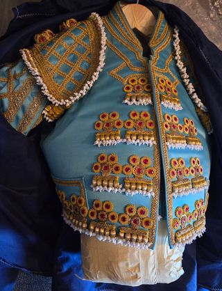 Traje de Luces Torero Azul y Dorado