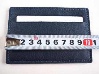 Tarjetero piel Ubrique Andalusia azul oscuro