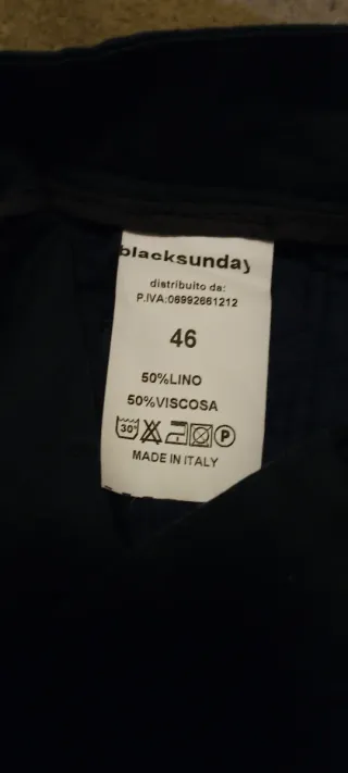 Pantaloni uomo lino blu scuro