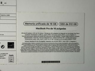 MacBook Pro 16 M1 512GB Gris Espacial