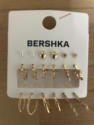 Set Pendientes Bershka Dorados