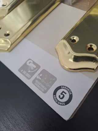 Juego Manillas Puerta Interior Doradas