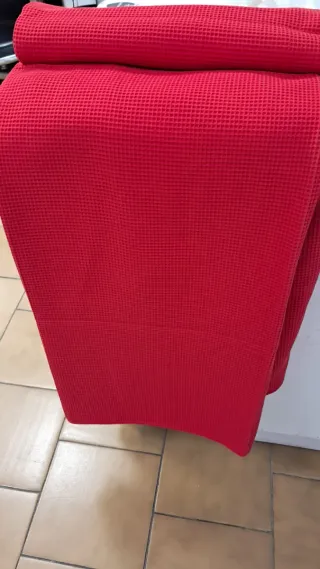 Colcha Cama Matrimonial Roja