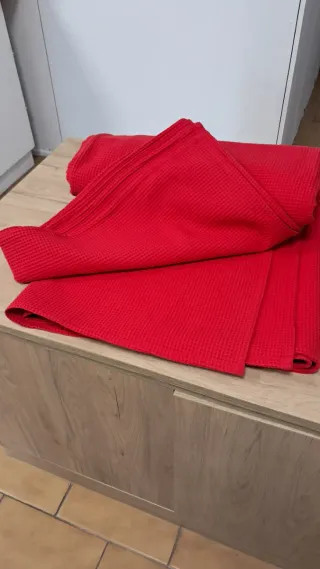 Colcha Cama Matrimonial Roja