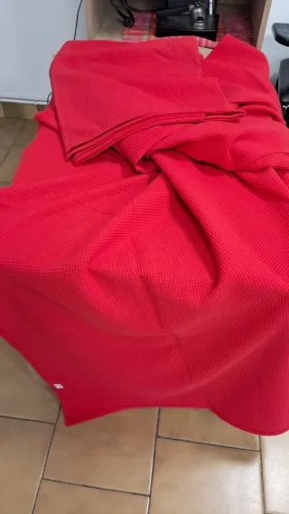 Colcha Cama Matrimonial Roja