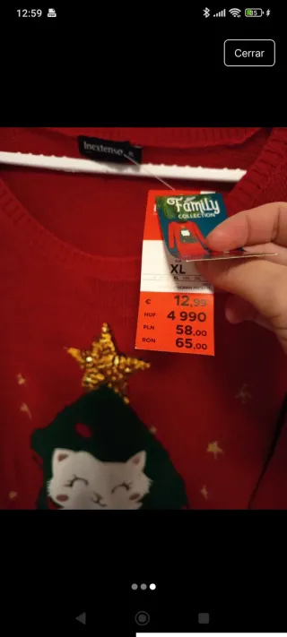 Vestido Navidad Gato Árbol Navideño