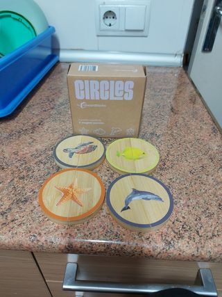 Puzzles Círculos Madera Animales Magnéticos