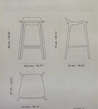 Taburete Nogal Americano