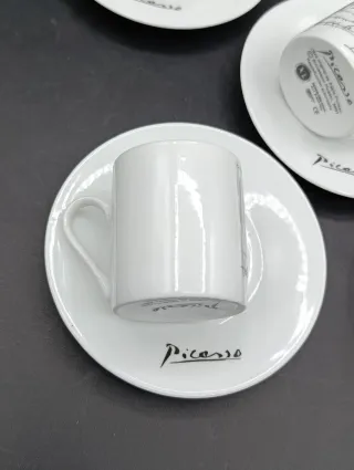 Set 6 Tazas Café Picasso de Porcelana