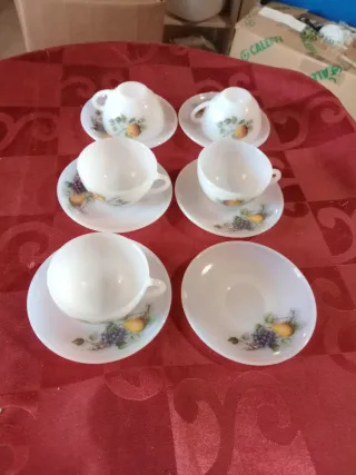 Conjunto de chá/café branco com fruta