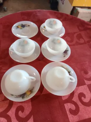 Conjunto de chá/café branco com fruta